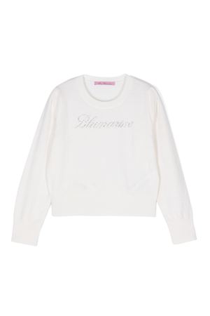 maglione in lana bianco MISS BLUMARINE KIDS | IF4137MS02010602